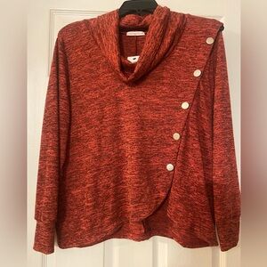Women’s red and black long sleeve shirt/blouse NWT Notations PXL